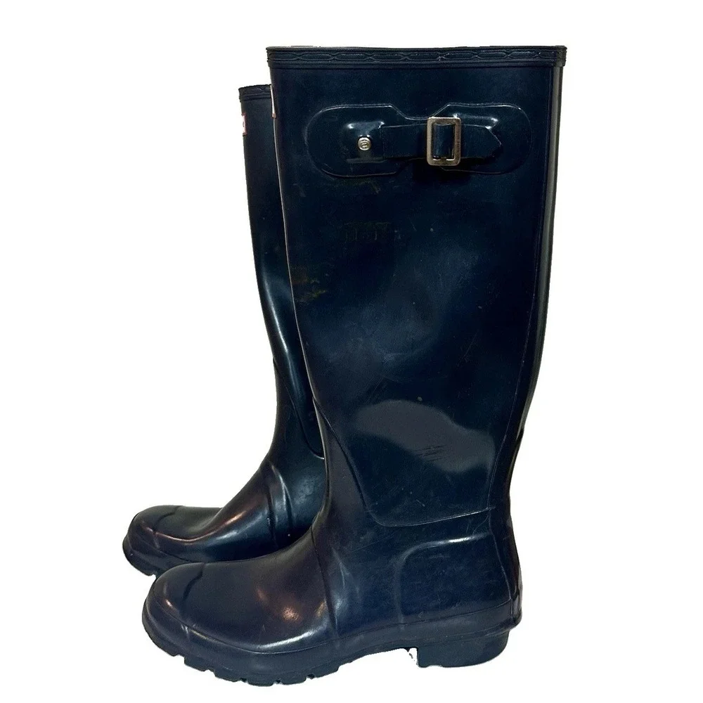 Hunter Original Tall Rain Boots Womens Black Size 9